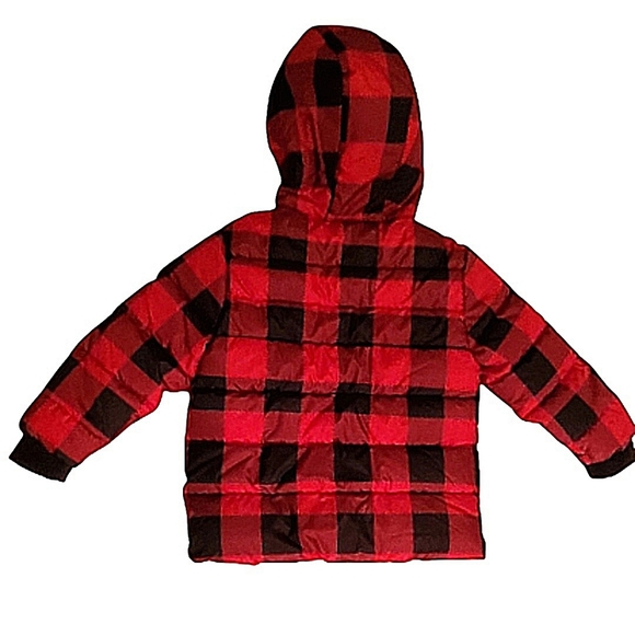 Swiss Tech Toddler Red & Black Plaid Puffer Jacket size 4t - Picture 7 of 11